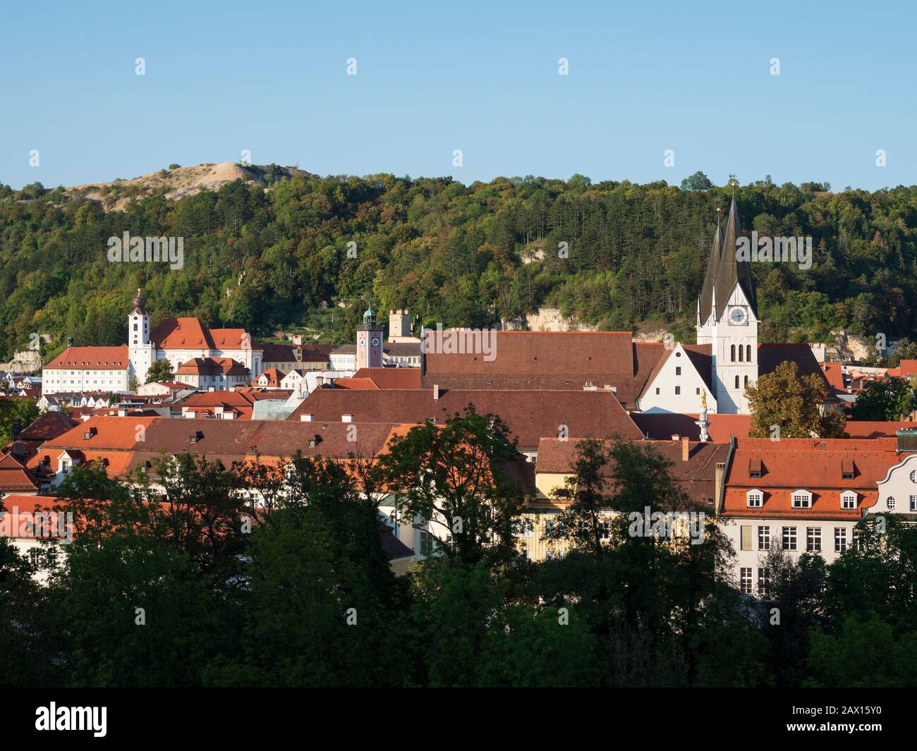 Blick auf die Altstadt, Eichstätt, Altmühltal, Bayern, Deutschland | Città vecchia di Eichstaett, Altmuehltal, Baviera, Germania Foto Stock