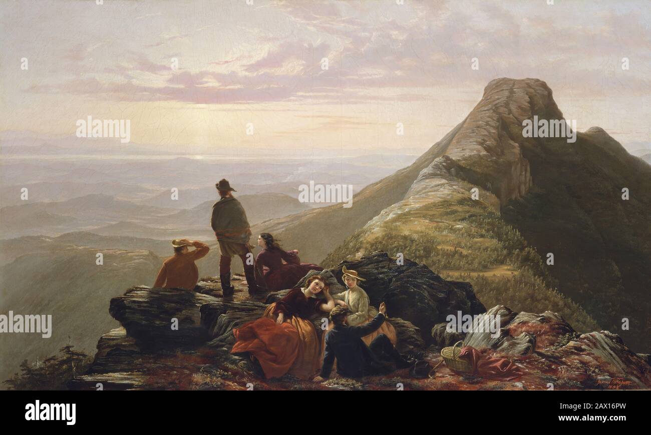 Il Partito Belated Sul Monte Mansfield, 1858. Foto Stock