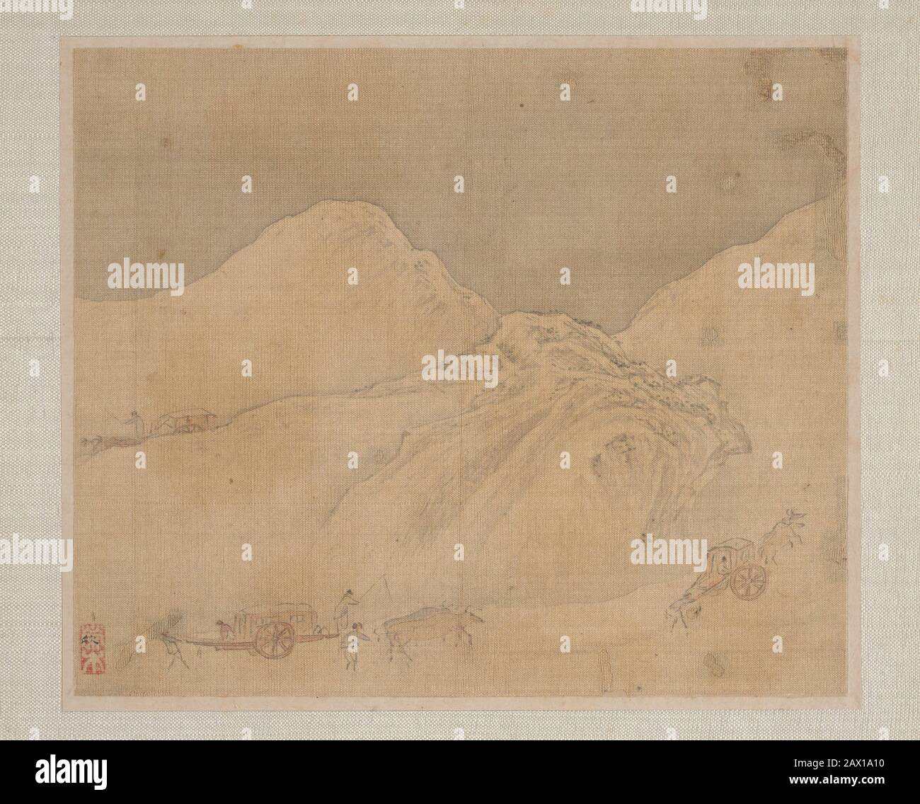 Paesaggi, datato 1652. Dinastia Qing (1644-1911) Foto Stock