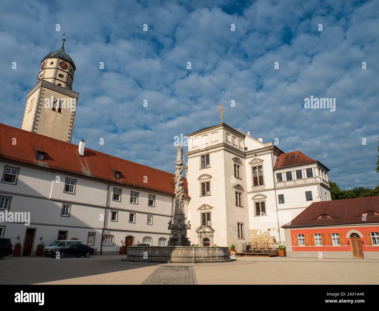 Oettingen, Residenzschloss, Nördlinger Ries, Franken, Bayern, Deutschland | Oettingen, Castello, Noerdlinger Ries, Franconia, Baviera, Germania Foto Stock