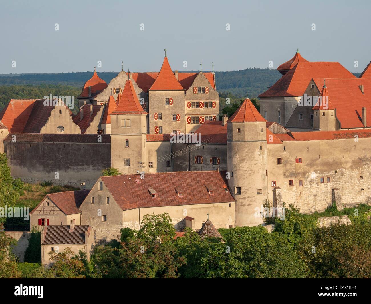 Harburg, Nördlinger Ries, Franken, Bayern, Deutschland | Harburg, Noerdlinger Ries, Franconia, Baviera, Germania Foto Stock