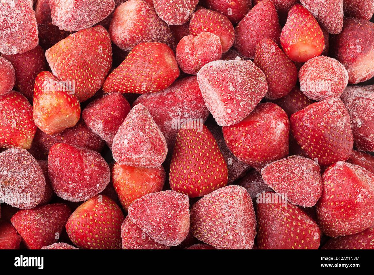 Fondo di fragole ghiacciate Foto Stock
