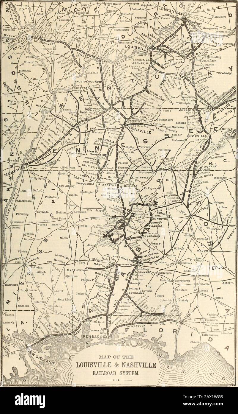 La cronaca commerciale e finanziaria . 00: par. €mo. Le obbligazioni (vedi tabella sopra) sono limitate a 17.500.000 dollari di totoIssue e 23.000 dollari per miglio: 300.000 dollari sono stati Emessi anche per un ponte sul fiume Rosso ad Alessandria; 4.000.000 dollari sono riservati per New Orleans termi-nals. Vedi la dichiarazione ufficiale. V 77, pag. 36: V. 77, pag. 769. Press. Wm. Eden-Born, Hlbernla Bldg., New Orleans: Sec. E Aud., H. B. Hcim; Treas., Clarence Ellerbe, Shreveport, Lao.(V. 83. Pag. 1098; V. 84, pag. 390, 450.) LOUISIANA SOUTHERN R V: Vedere questa sezione o luglio 1903. Louisiana WESTERN RR (Vedi mappa del Pacifico meridionale): Ovumfrom Lafayett Foto Stock