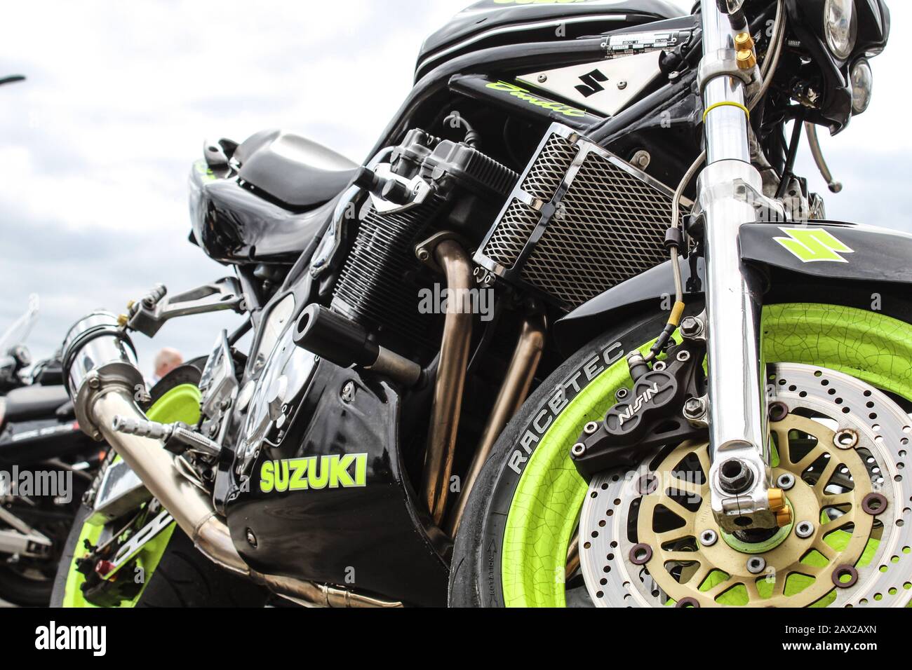 Motociclette All'Ace Cafe Di Londra Foto Stock
