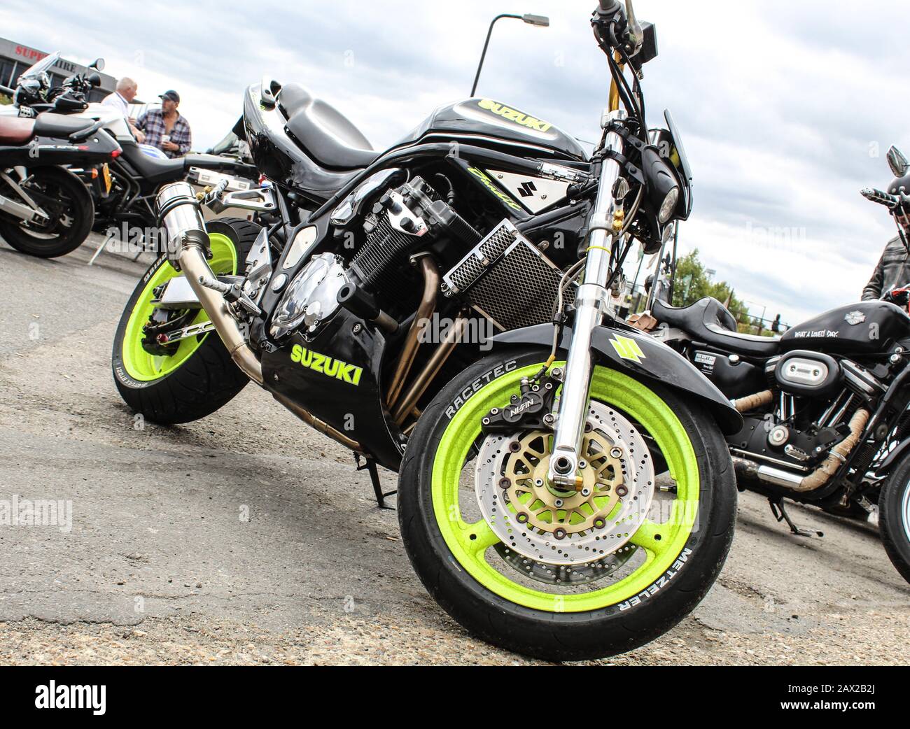 Motociclette All'Ace Cafe Di Londra Foto Stock