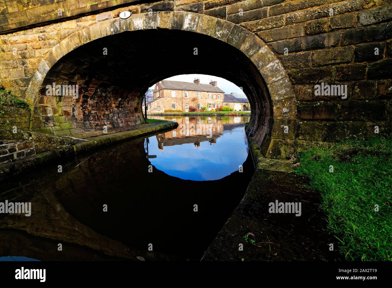 Peak Forest Canal, Martle Foto Stock