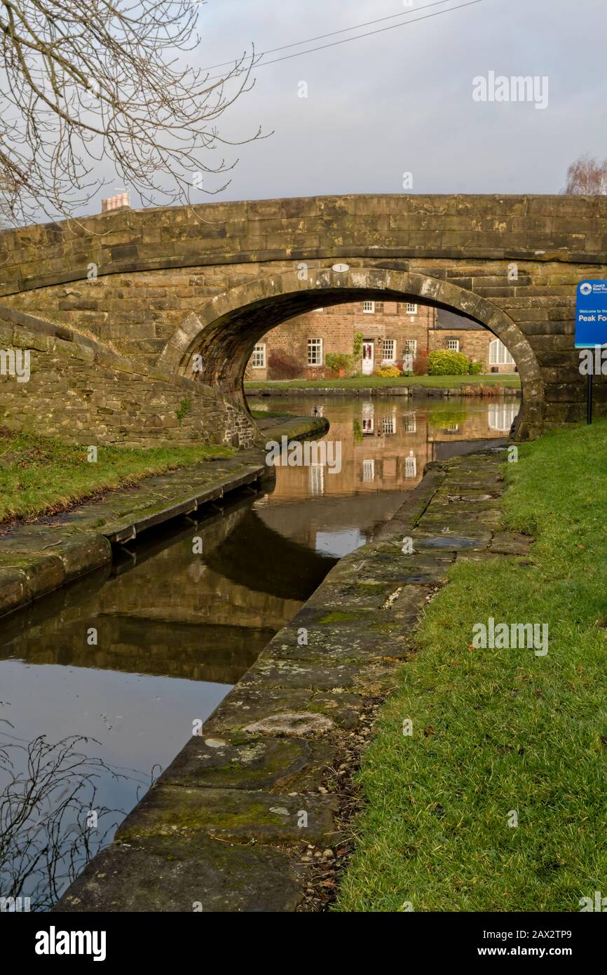 Peak Forest Canal, Martle Foto Stock