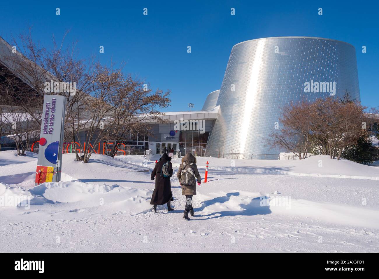 Montreal, CA - 8 febbraio 2020: Montreal Rio Tinto Alcan Planetarium in inverno Foto Stock