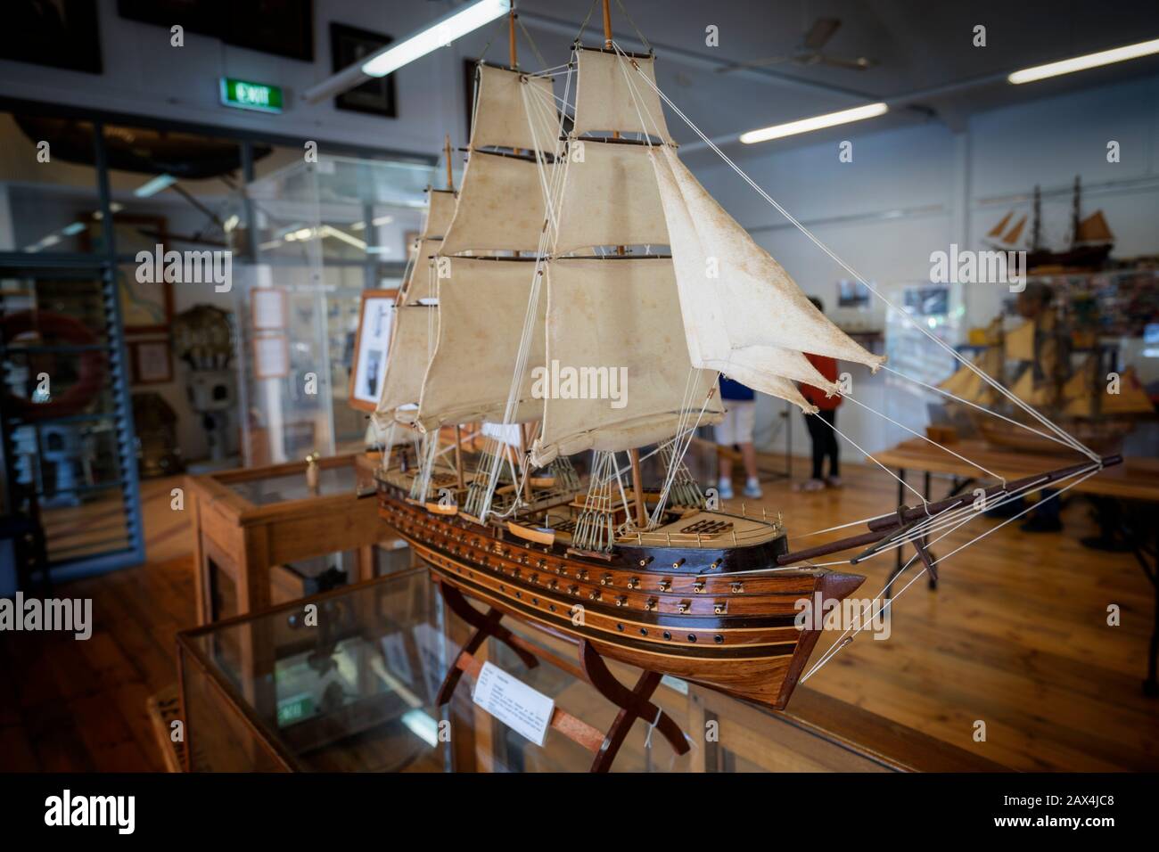 Modelli e manufatti esposti al Maritime Museum di Townsville, Townsville, Queensland, Australia Foto Stock