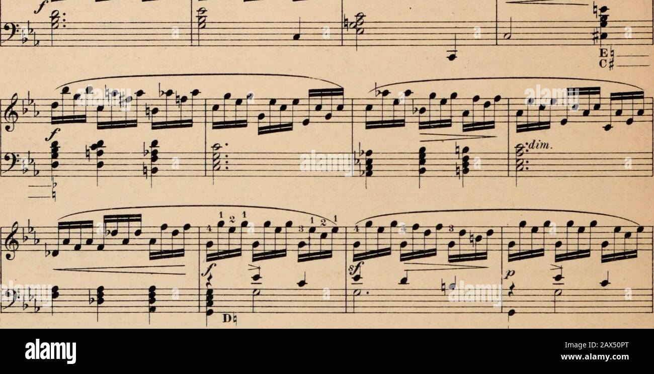 Etuden und Melodien-Album fur Harfe, op8 : Sammlung auserwahlter Stucke, Etuden u.s.win progressiver Reihenfolge, Originale sowie Bearbeitungen, zum Gebrauch beim Unterrichte . 5 .cttfcltfda. h. BB B m pm s. Foto Stock