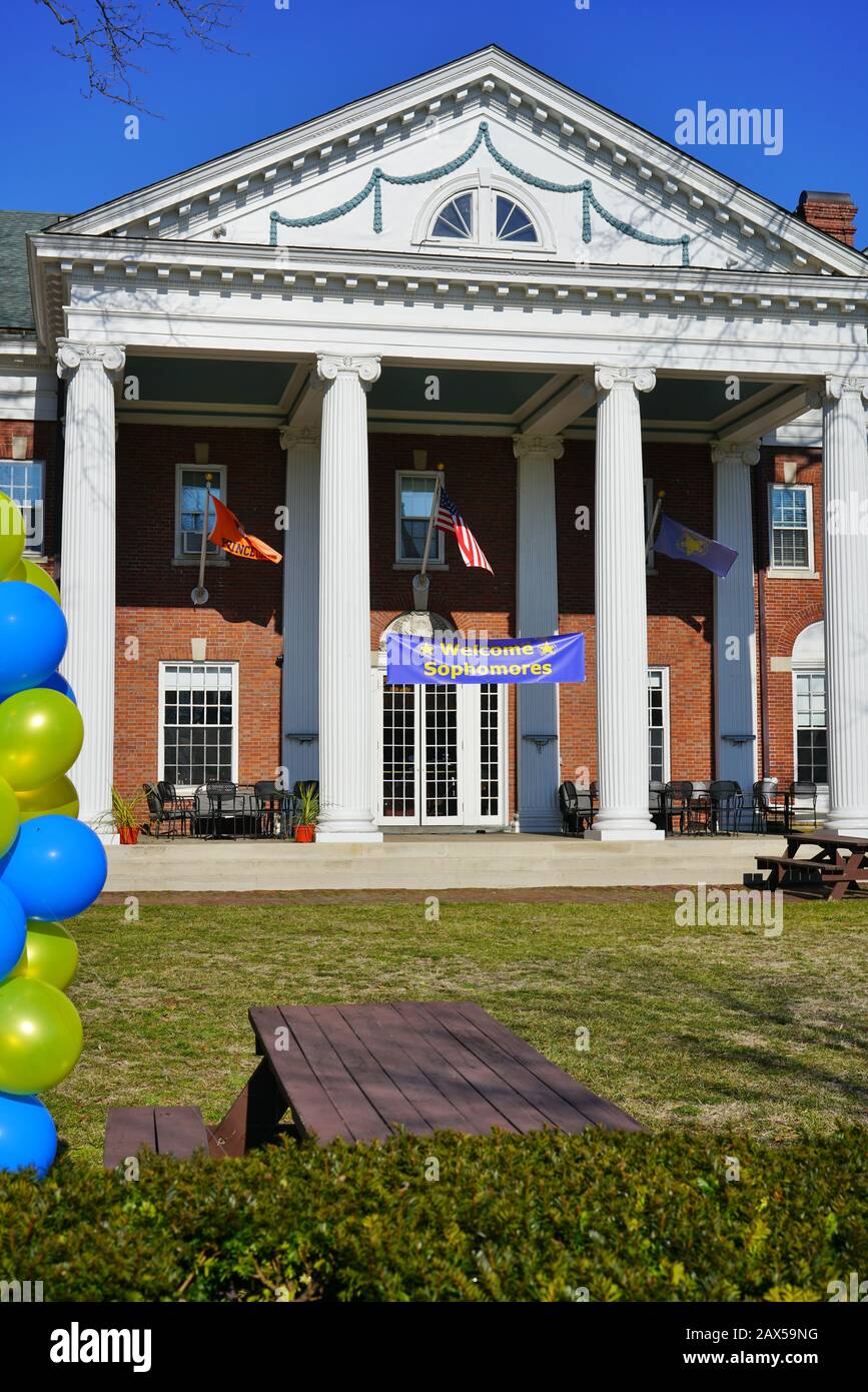 Princeton, NJ -3 FEB 2020 - Fondato nel 1891 e situato sulla 'strada', il Colonial Club è uno degli undici club di alimentazione privati relativi all'Ivy Lea Foto Stock