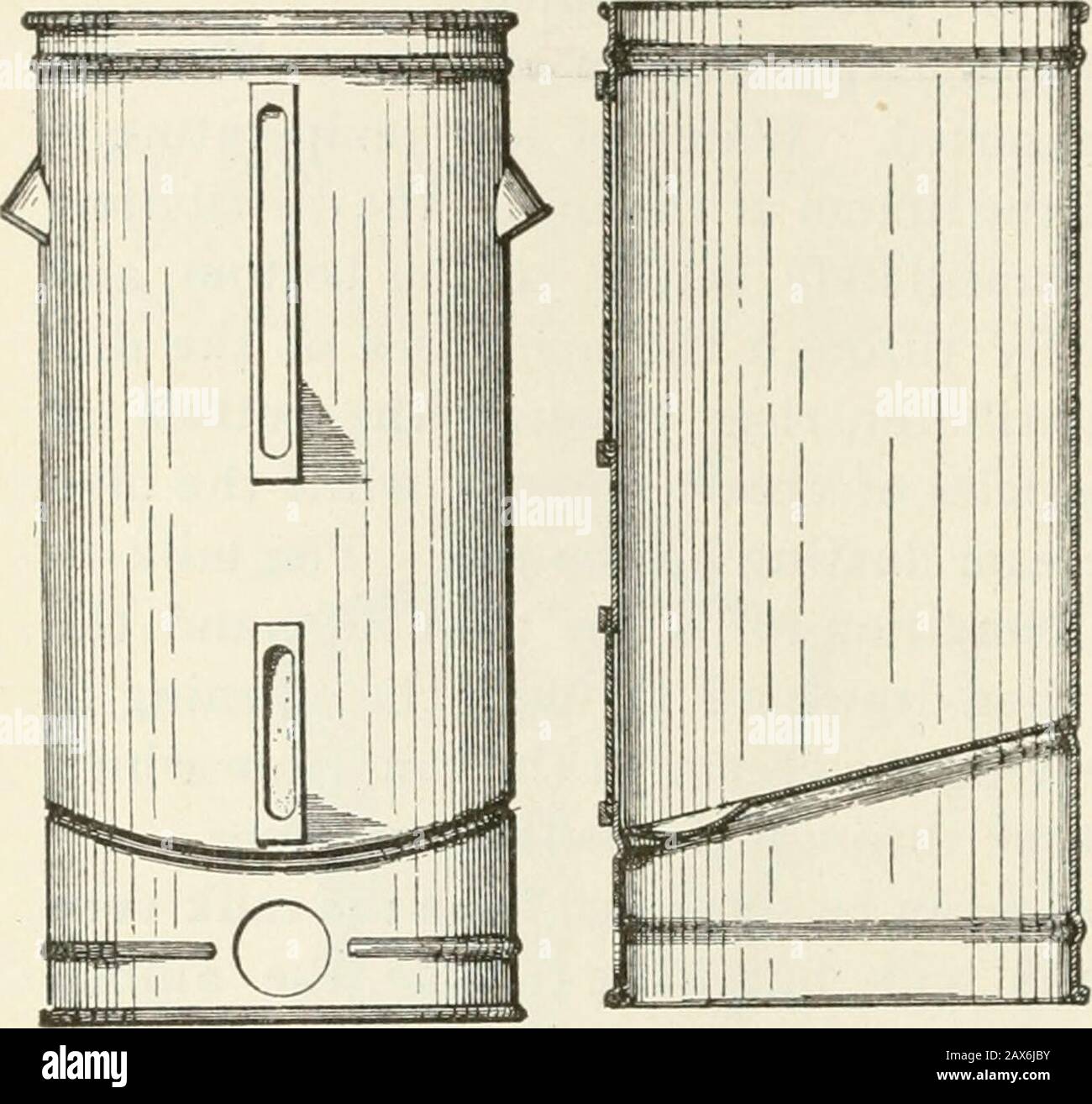 Relazione annuale ..[bollettini e circolari] . , 1898, un brevetto (No 29,715) è stato citato da G. T.Wheeler, Messico, N. Y., sul disegno di una lattina come mostrato nel taglio. Per quanto siamo stati in grado di scoprire l'unica novità di questo può essere il fatto che il fondo è sia curvato e inclinato. Fino ad agosto 1898, questo separatore è stato fatto e 12 Bollettino 171. Venduto con un fondo piatto, in modo che la forma peculiare del fondo non possa essere considerata essenziale anche dagli inventori. È questa preoccupazione che è stata più strenuous quanto a theadvantagesof diluizione e le loro affermazioni stravaganti come pubblico Foto Stock