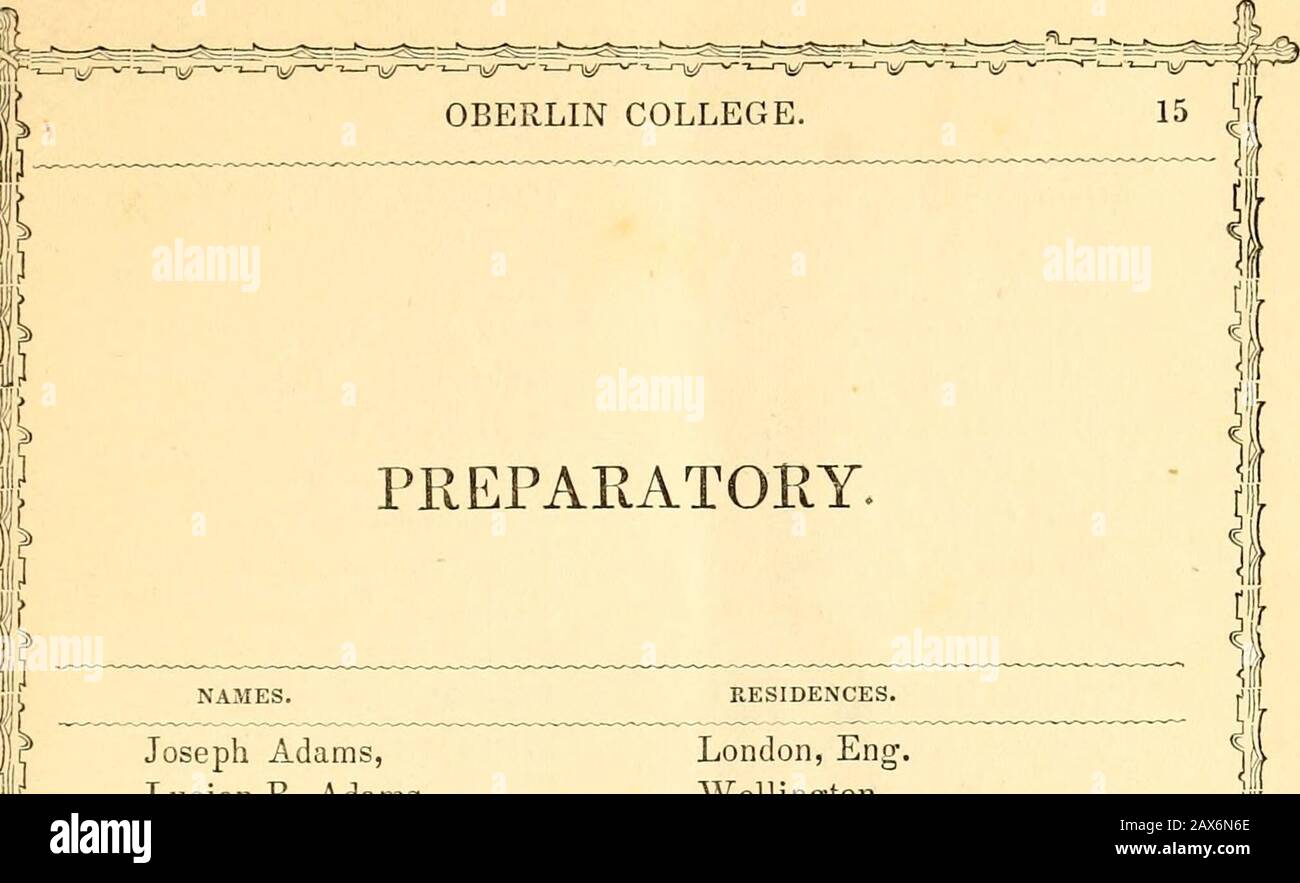 Catalogo annuale degli ufficiali e degli studenti dell'Oberlin College per l'anno universitario . lirt, West Williamsfield,Oberlin,Euclid,Olisco, N. r.,Chester,Fidelity,Oberlin,X Brooklyn, N. Y.,Oberlin,Oberlin,Oberlin, Farmivgion, N. Y.,Vandalia,Ladies., X West Chester, Pa.Fidelity.Scientific Division.Westjield, FresD, 17. Il Sig. Bovvens.77 T. H.Pkof. Cowless.57 T. H.85 T. PLPeof. Hudsons Gastons.Mr Jones.Prof. Pecks.Mr Pearses.Mr Penfields.Prof. Cowles.73 T. H.24 T. H.86 T. H. i * Aritmetica debole. Carente nella storia. Corso insegnanti. I) Amos B. Hills,Egbert Avery,John N. Bebout,Geo Foto Stock