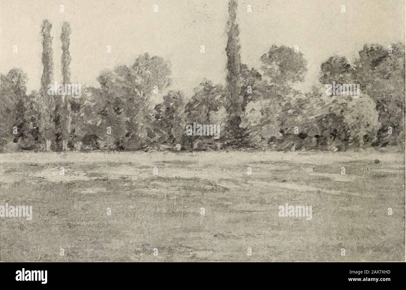 Quasi trecento preziosi dipinti delle scuole americane e straniere . ow terre anda strada che occupa il primo piano, alcuni edifici agricoli sostenuti da un pezzo di boschi in media distanza, e lontano un ruscello e colline lontane. Il cielo, sfumato da grigio-roseo-rosa verso l'alto in blu temperato, mostra le cinghie di nube atthe orizzonte, e altre nubi galleggiare sopra, i loro bordi tinged^vish arancione. Firmato in basso a destra.Proprietà del Sig. E. A. Gurxee. Federico VV. Kost, N.A. Americano : 1861 - m - CREPUSCOLO: Southfield, ALTEZZA DELL'ISOLA LUNGA, 16 pollici; lunghezza, 20 pollici UN PASTORE/U. paesaggio wi Foto Stock