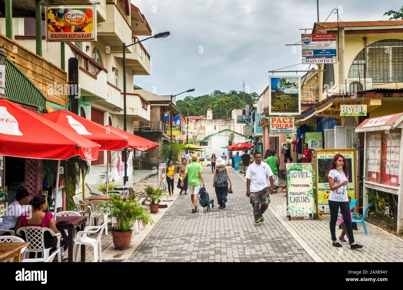 Burns Avenue A San Ignacio, Cayo District, Belize, America Centrale Foto Stock