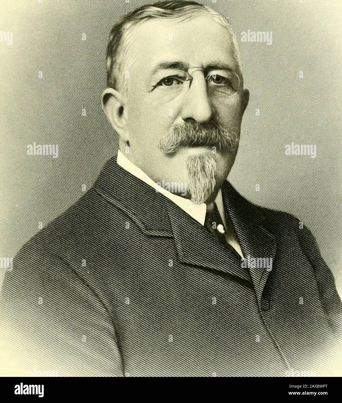 Uomini di marchio nel Connecticut; ideali di vita americana raccontati in biografie e autobiografie di eminenti americani viventi. liam Freedman, che, nel 1860, ha rimosso toNew Haven, mantenendo il Sig. Adler come manager. Nel 1862 il Sig. Adler, dopo aver sviluppato l'attività con una rapidità notabile, ha lasciato a diventare direttore di un negozio simile per IsaacStrouse, che in seguito acquistò l'attività del corset di J. H. Smith &Company, rimuovendo la fabbrica ad una molto più grande a Oak andWest Streets. La società divenne I. Strouse & Company, con il Sig.Adler come membro della società; - la creazione di questa società è stato un passo importante in Foto Stock