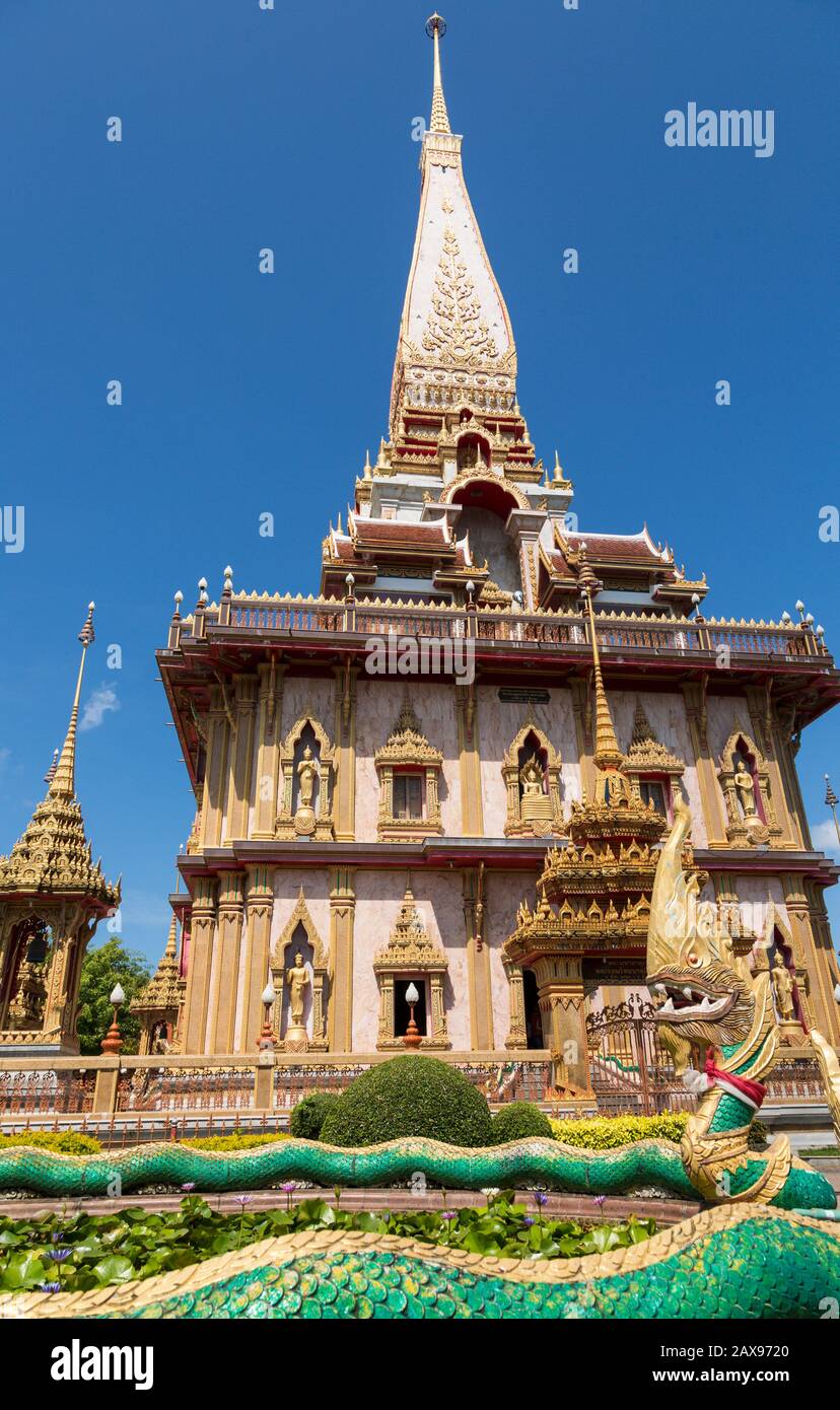 Tempio buddista di Wat Chalong, Phuket, Thailandia Foto Stock