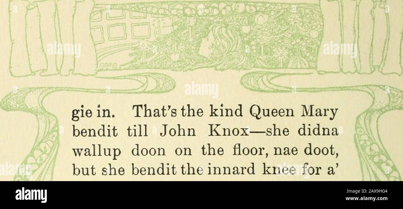 L'alba a Shanty Bay-- . ?tr^. ft i^ gie in. Questa è la gentile regina Marybendit fino a John Knox - lei didnawallup doon sul pavimento, nae doot, ma lei bendit il ginocchio innard per quello; una lei kent fine Oh, Im gettin su di voi ora, Efraim interrotto con ansia; thatsil tipo di un ginocchio che abbiamo fatto yoBritish felows curva a Yorktown- mio padre nonno udì l'itcrack. ID prima anatra la mia testa, ha concluso, un lieve tocco di deri-sion nel suo tono. Ronald era sul suo metle in amoment. Whas al noo di ancienthistory? E che cosa ha York-città a dae wi il solo i il kirk?Forbye, eravamo più impegnati wi fechtinthe Foto Stock