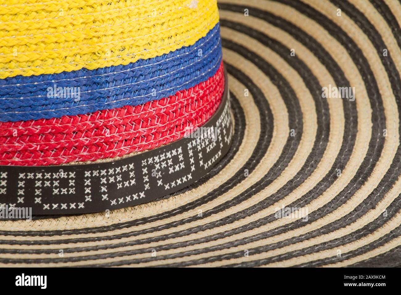 Cappello tipico della Colombia, Sombrero vueltiao, primo piano Foto stock -  Alamy