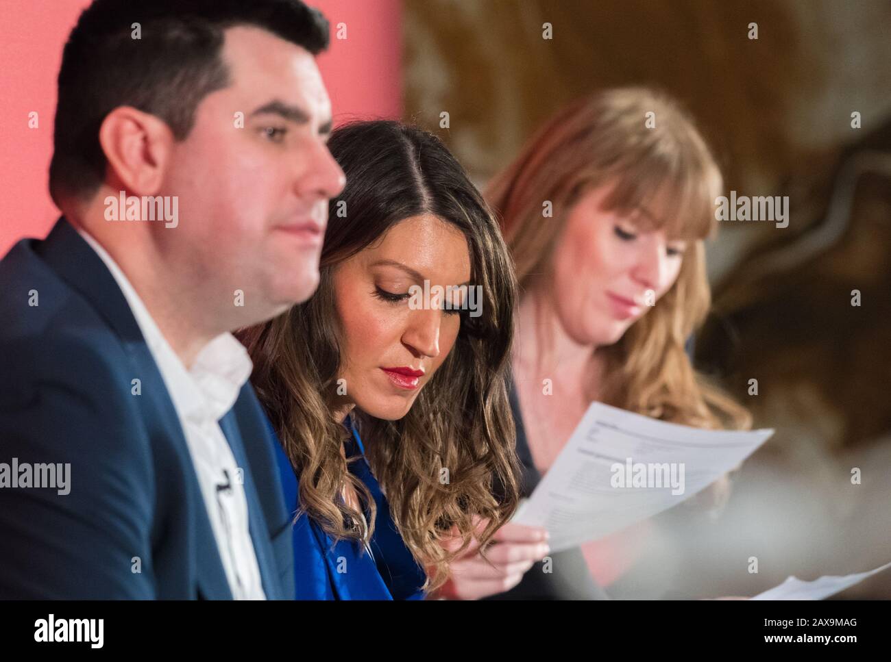 Angela Rayner, Dr. Rosena Allin-Khan e Richard Burgon, vice leader del partito laburista Foto Stock