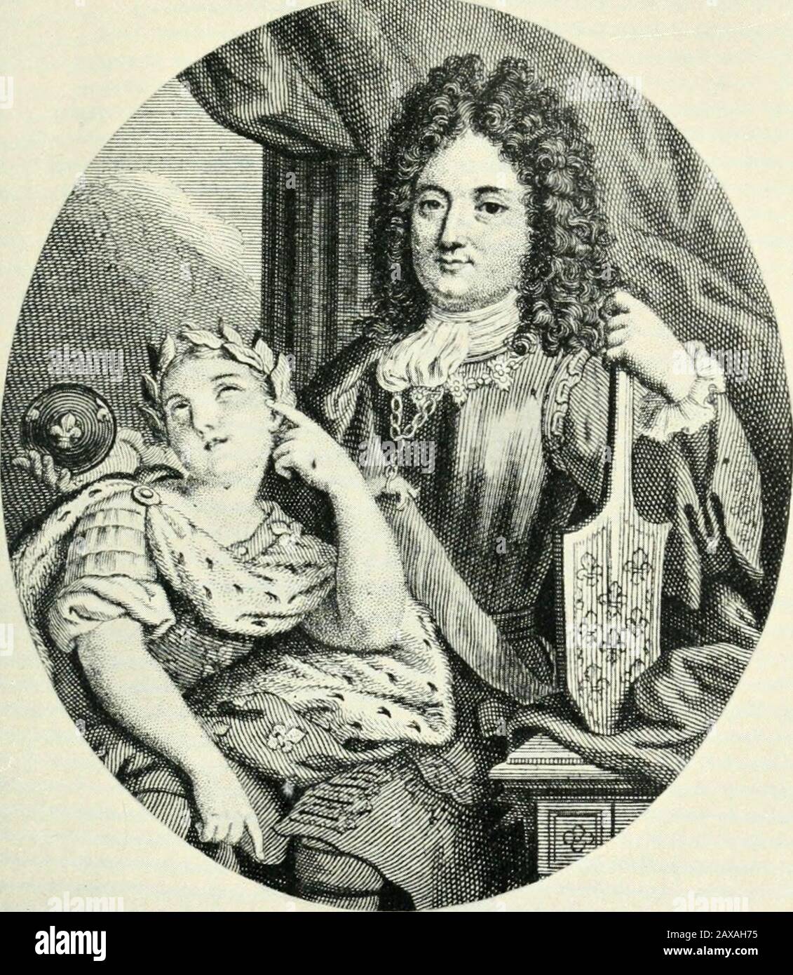 Un cortier vagabondo; dalle memorie e lettere del barone Charles Louis von Pöllnitz . odoubt ma che cosa tutti questi intrighi sono stati fomented dal cardinale Alberoni ed ha avuto il principe di Cellamare, l'ambasciatore della Spagna, attentamente guardato. . Nothingless che i duchi rimozione dal Regency wasafoot. Il ministro spagnolo aveva raccolto un corpo di uomini in Francia che vagavano per il regno come iftani erano contrabbandieri, sale da falco e altri merchan-dise. Queste truppe, in un certo giorno, erano di enterParis, investire il Palais Royal, e garantire la persona del Regentin. La trama è stata scoperta solo al Th Foto Stock