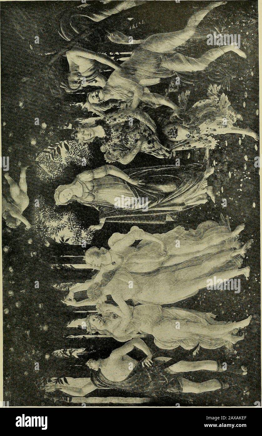 Italia da Dante a tasso (1300-1600) : la sua storia politica vista dalle posizioni delle principali città, con descrizioni di episodi e personalità importanti e dell'arte e della letteratura dei tre secoli . Che sono stati scritti, come abbiamo visto, per commemorare il torneo tenuto (in Piazza di S. Croce), su Giulianos venuta di età nel 1475. Non è mai stato finito; infatti nel 1476 Giulianos amava cara signora, la hella Simonetta, la cui bellezza e virtù erano il suo tema principale, morì improvvisamente, e fu portata alla sua tomba con il volto scoperto in mezzo al thelamen Foto Stock