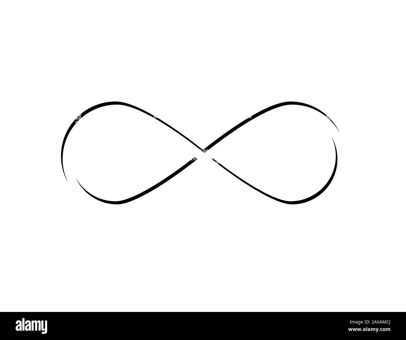 Simbolo dell'infinito. Elemento geometrico di linea isolato su sfondo bianco. EPS 10 Foto Stock