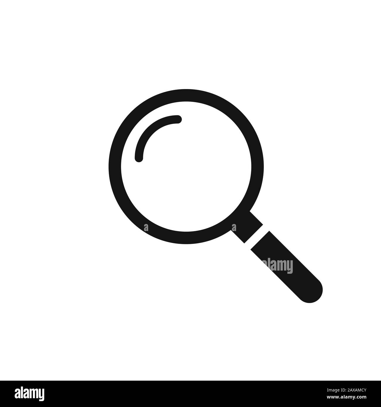 Lente di ingrandimento icona di ricerca o zoom symbol.Loupe oggetto ottico.  Isolato su sfondo bianco. EPS 10 Foto stock - Alamy