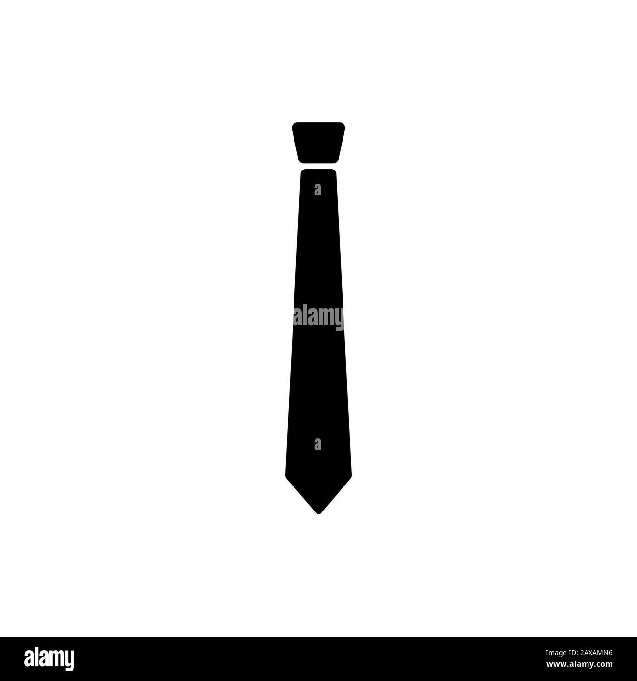 Cravatta icona skinny isolato moda accessori vestiti. Stile retrò uomo. Sfondo bianco. EPS 10 Foto Stock