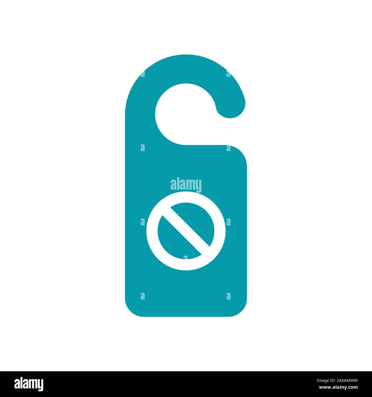 Non disturbare i segnali di sospensione delle portiere messaggio isolato per la pace. EPS10 Foto Stock