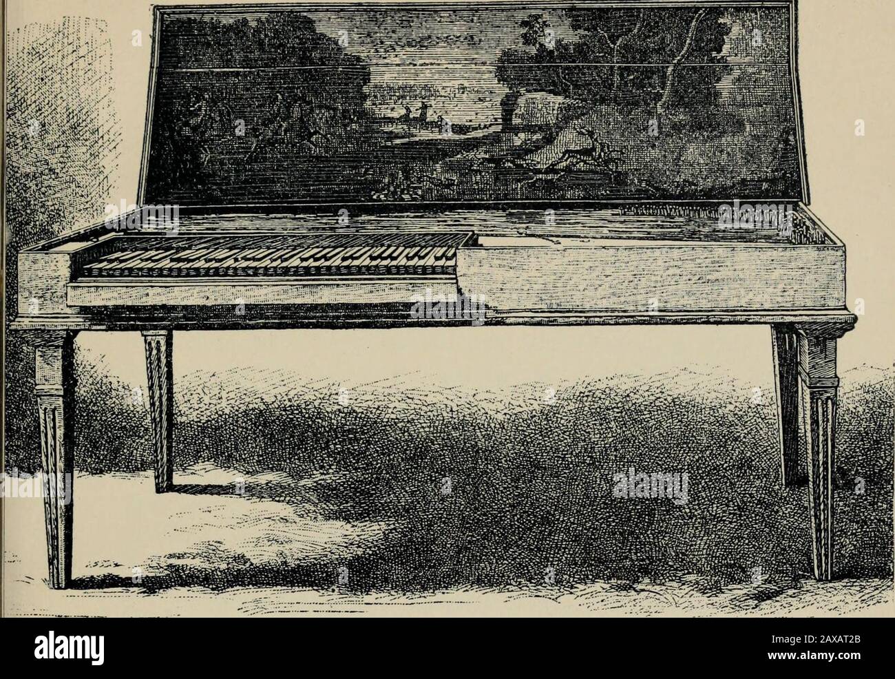 Storia del pianoforte americano : il suo sviluppo tecnico, e il commercio .  inventato questo strumento nel XIV secolo, l'Italia essendo in quel  periodo, e per diversi secoli successivi, la sede dell'attività