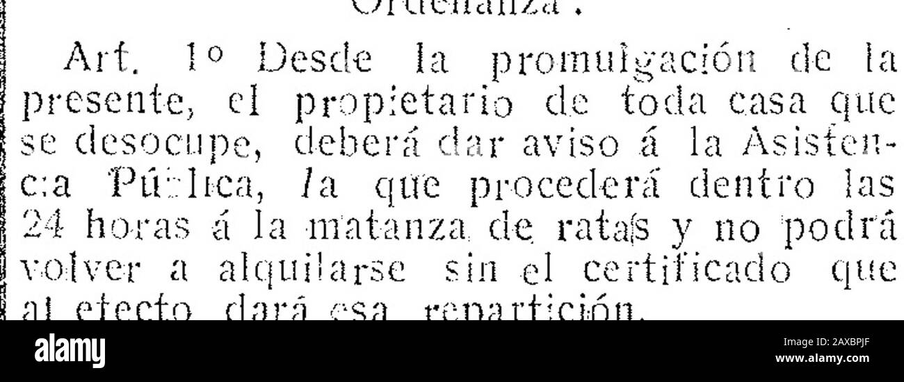 Boletín oficial de la República Argentina1911 1ra sección . m-pre que no se requiera la detención inme-diata, á entregar al contractor una bo-leta, en que se haga connstar la infrac-ción cometida, citándolo á la oficina res-pectiva donde el infractor deberá presen-tarse en el plazo de 18 horas, á ios efec-to de la notificación corrispondente. Estaboleta se extenderá por duplicado. 5° Tratándose de infracciones quepor su índole retclamen represión ó laidentificación del contracentor, recabaráel auxico de la Policía, estendiendo al pro*pió tiempo una boleta en que coste lainfracción come Foto Stock