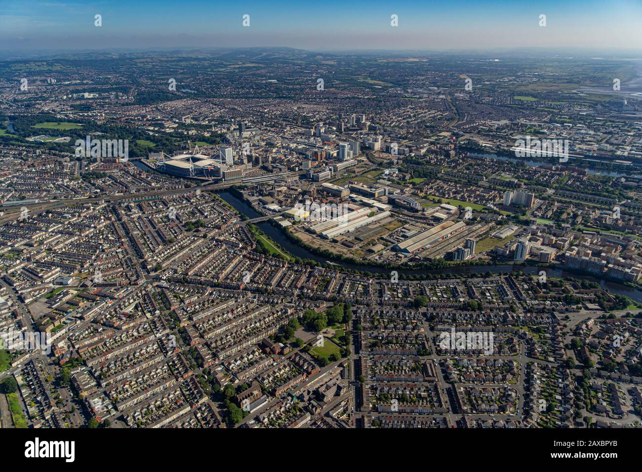 Il Principality Stadium, sede del Welsh Rugby. Precedentemente conosciuto come Millennium Stadium di Cardiff, Galles del Sud Foto Stock