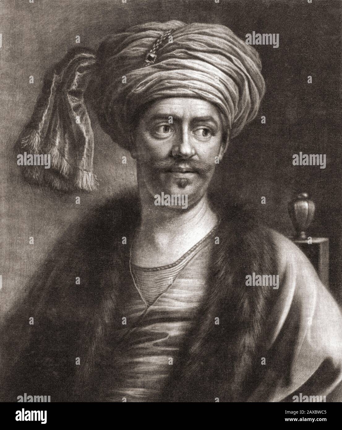 Suleiman II, 1642 – 1691. Sultano dell'Impero Ottomano, dal 1687 al 1691. Dopo un'opera dell'artista francese Wallerant Vaillant, 1623 - 1677. Foto Stock