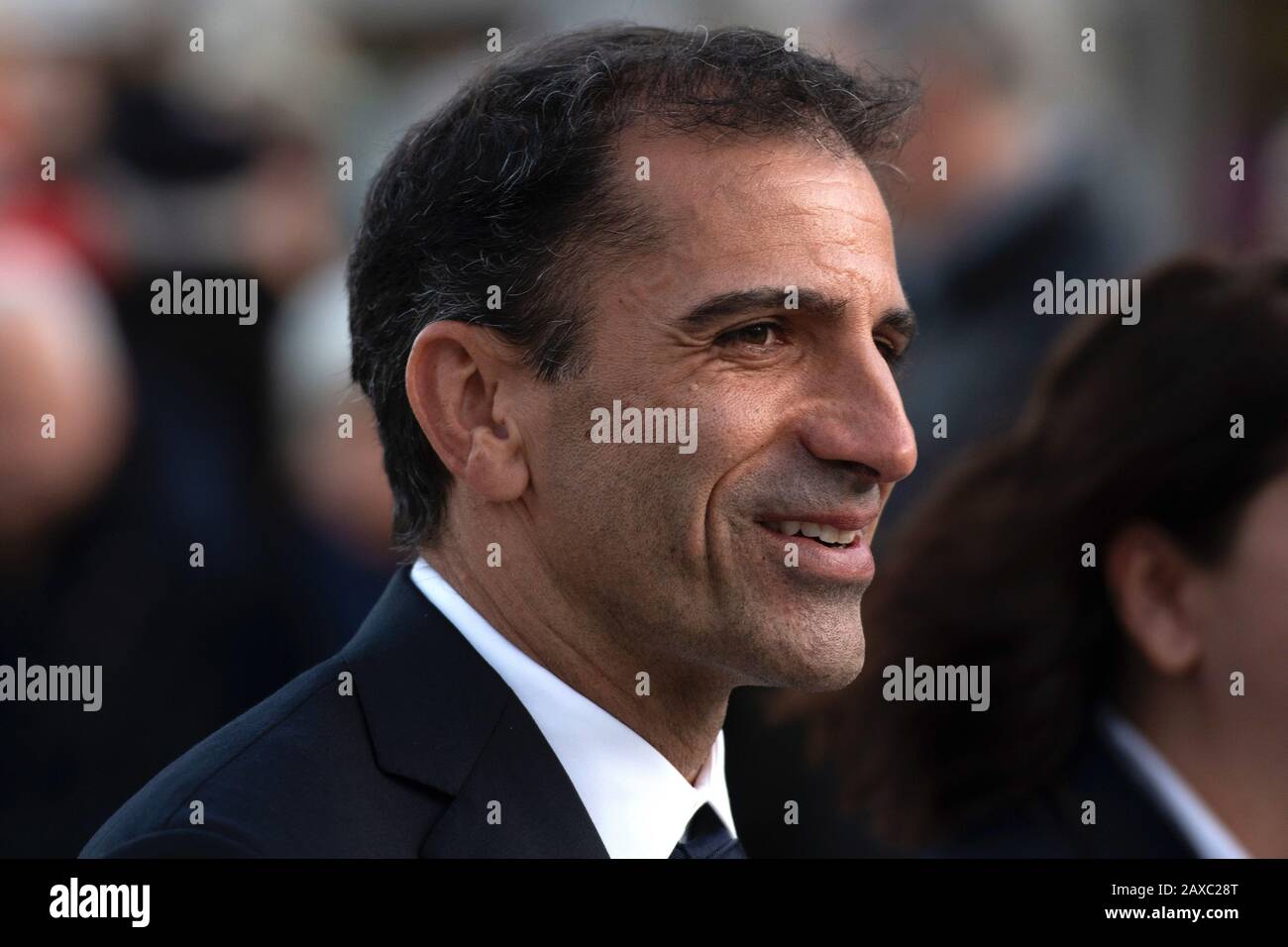 Reggio Emilia, Italia, 11 Feb 2020, Mc gené , collauditore e pilota scuderia ferrari , giornalista SKY sport prima di presentazione della nuova ferrari sf-1000 2020 al teatro romolo valli di reggio emilia . durante la presentazione di New Ferraru F1 2020 - Campionato di Formula 1 - credito: Lps/Lorenzo Di Cola/Alamy Live News Foto Stock