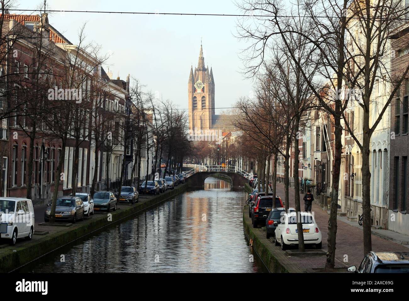 Canal Amsterdam nei Paesi Bassi Foto Stock