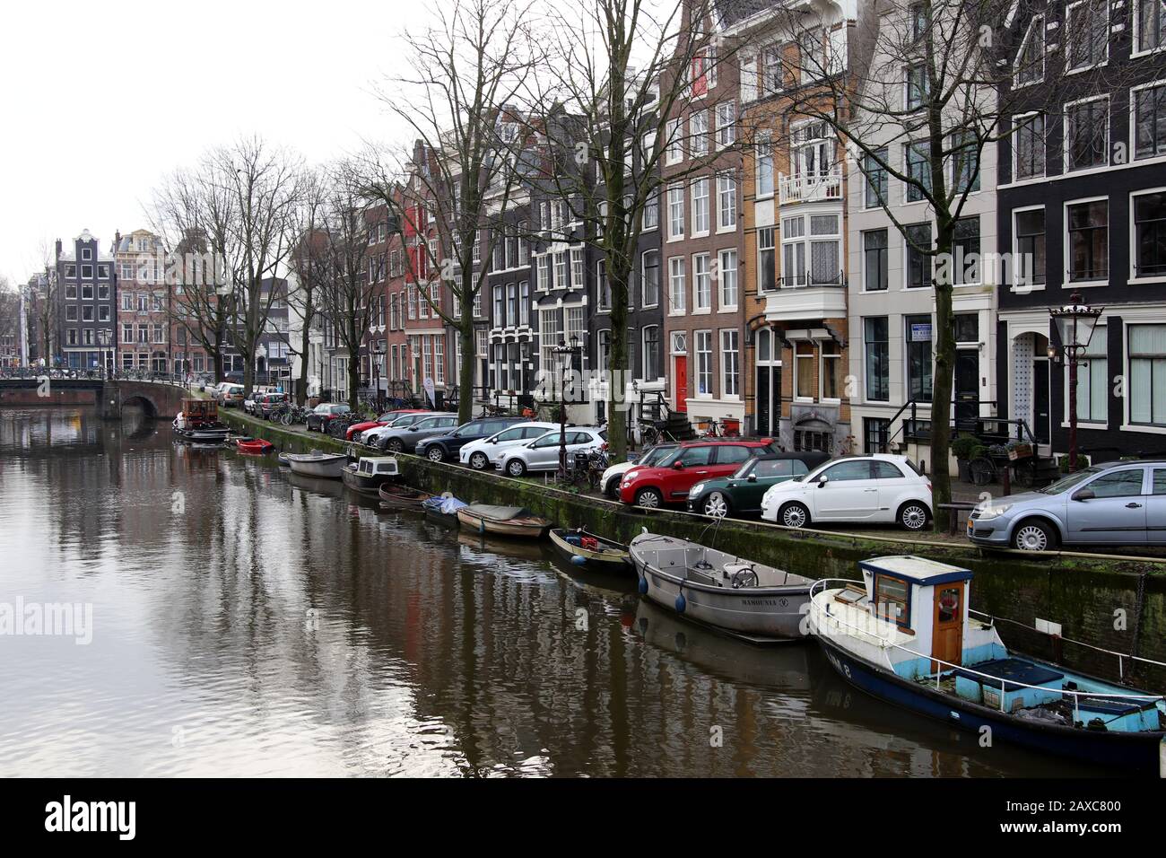 Canal Amsterdam nei Paesi Bassi Foto Stock