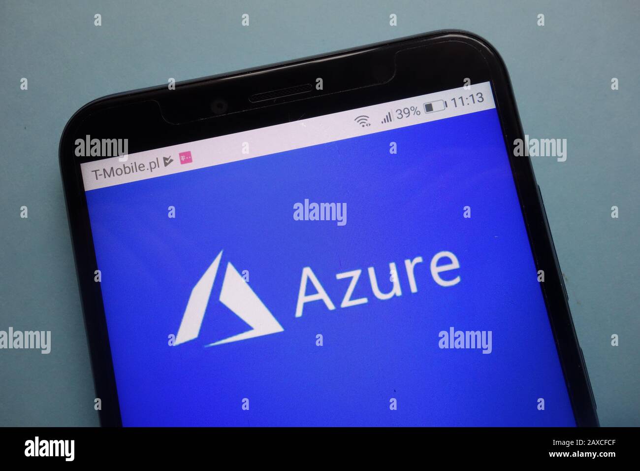 Logo Microsoft Azure sullo smartphone Foto Stock