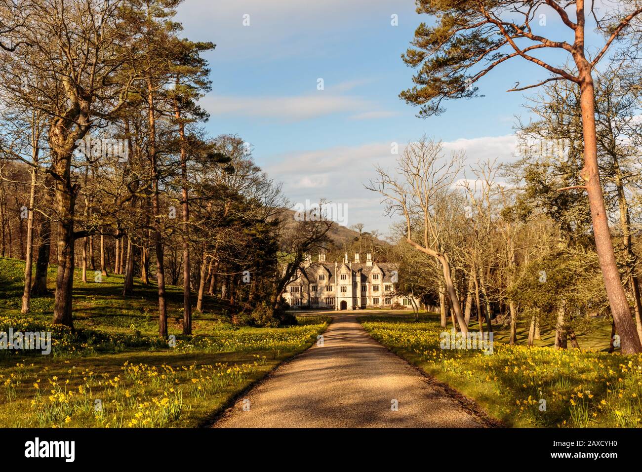 Creech Grange è una elegante casa di campagna a Steeple, a sud di Wareham a Dorset, Inghilterra, Regno Unito Foto Stock