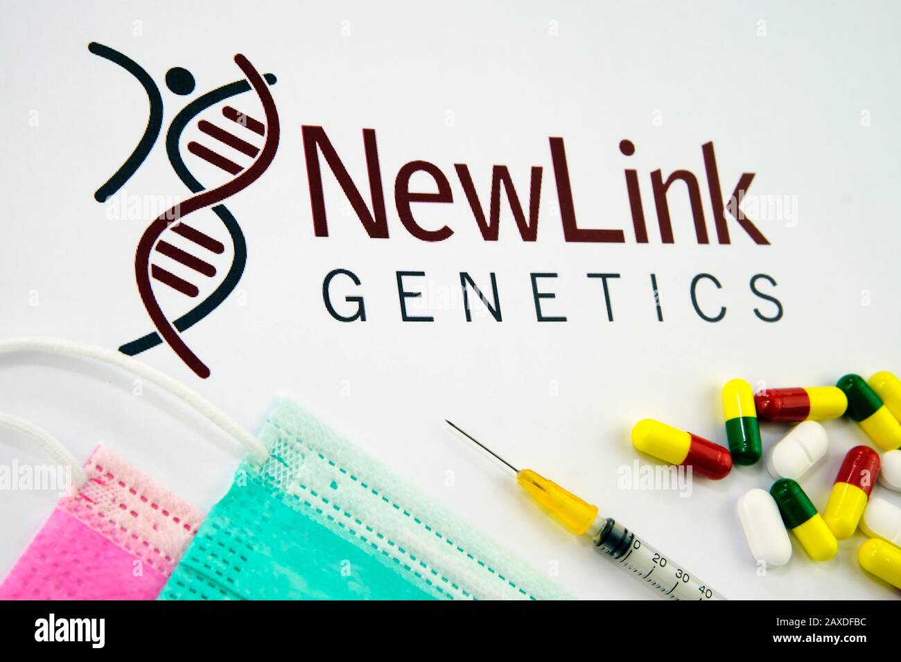 NEWLink Genetics è un'azienda biofarmaceutica che si concentra sulla scoperta, lo sviluppo e la commercializzazione di nuovi prodotti per l'immunooncologia. Concept foto Foto Stock