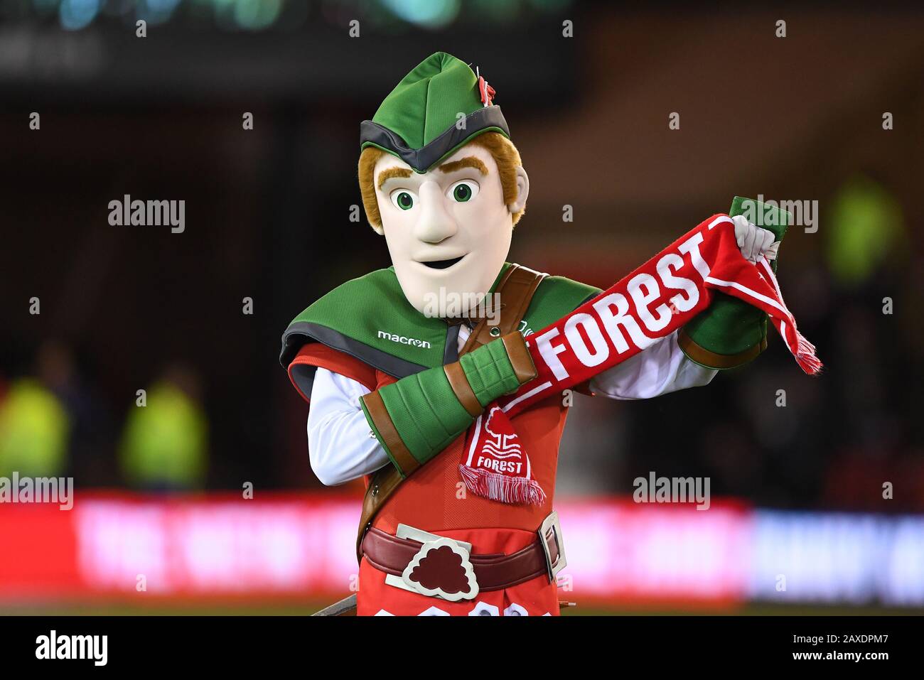 Nottingham, INGHILTERRA - FEBBRAIO 11TH Nottingham Forest mascotte durante la partita Sky Bet Championship tra Nottingham Forest e Charlton Athletic al City Ground, Nottingham Martedì 11th Febbraio 2020. (Credit: Jon Hobley | MI News) La Fotografia può essere utilizzata solo per scopi editoriali di giornali e/o riviste, licenza richiesta per uso commerciale Credit: Mi News & Sport /Alamy Live News Foto Stock