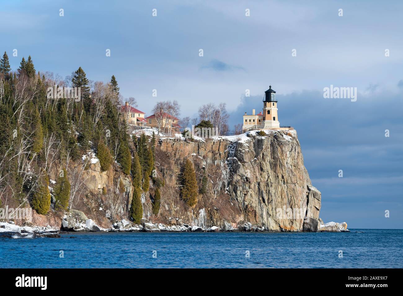 Split Rock Lighthouse State Park, Minnesota, Gennaio, Stati Uniti, Di Dominique Braud/Dembinsky Photo Assoc Foto Stock