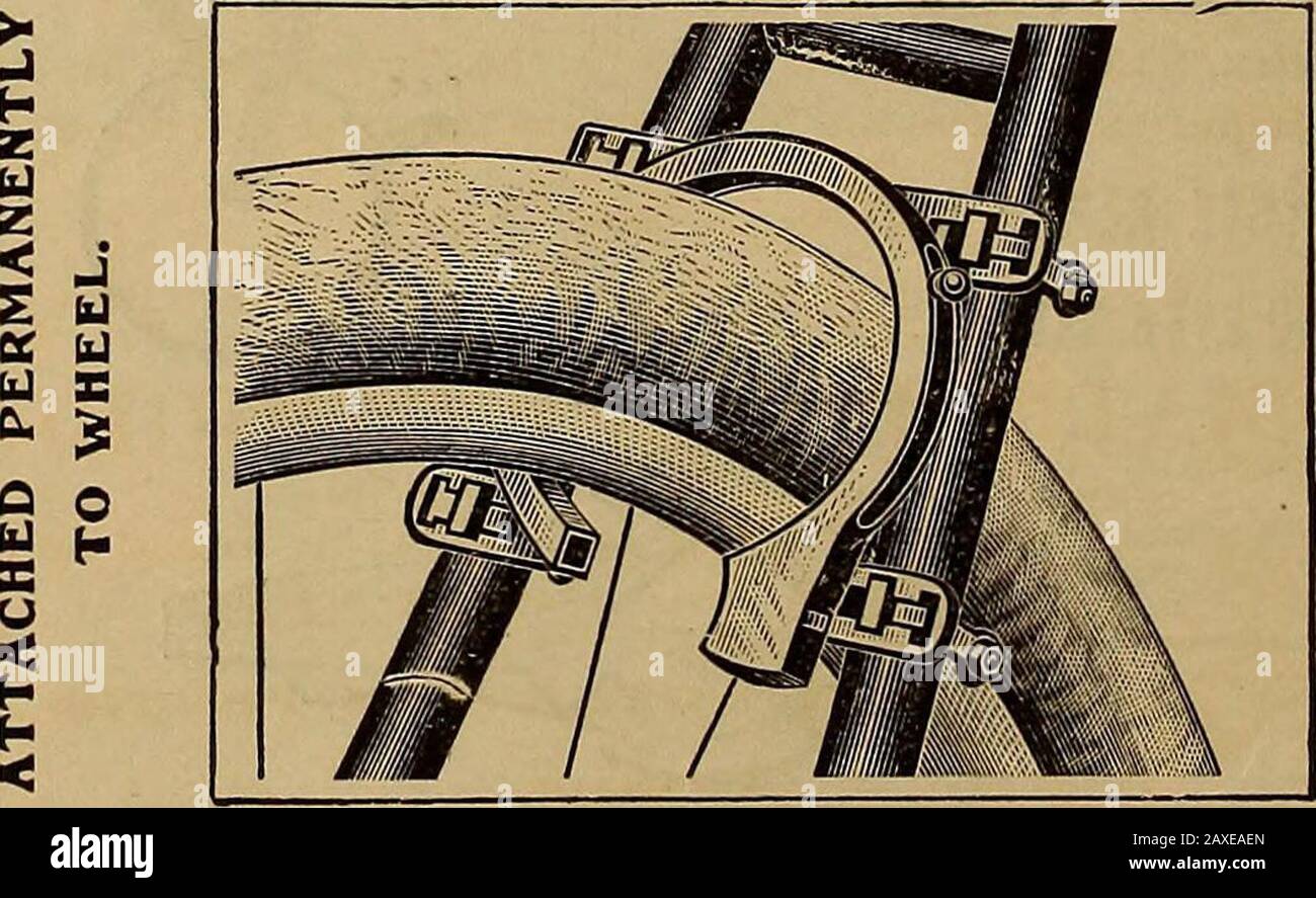 La revisione di commercio della rotella e della bicicletta. Notte Mfg. Co., WORCESTER, MASSA. Le Nostre Selle sono scientificamente costruite e combattono tutti i principi Di Perfect Riding. Regolabile per il reparto o all'indietro. Nessuna pressione sulle parti sensibili. Scrivere per opuscolo che descrive altri punti positivi. I produttori faranno bene ad ispezionare i meritsdelle Nostre Selle. Si Prega Di Menzionare La Ruota. Leggero, Resistente, Durevole. I PEDALI a stella soddisfano le esigenze dei ciclisti più di qualsiasi altro pedale fatto. Sono potentemente costruiti con il miglior materiale, e le lame si dispongono in prossimità del grancetto di manovella, che ammette di una na Foto Stock