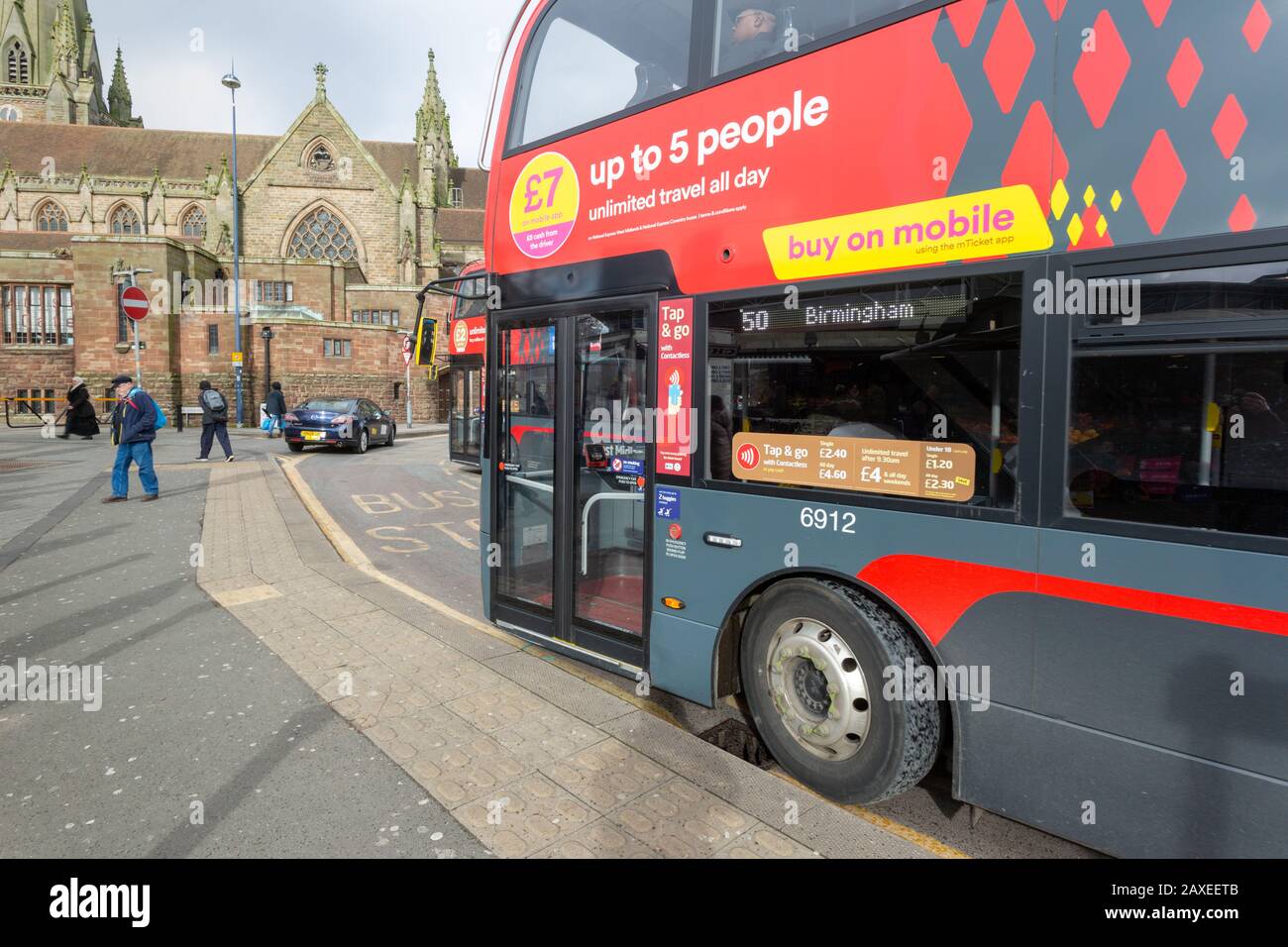 Autobus, Birmingham, Regno Unito Foto Stock