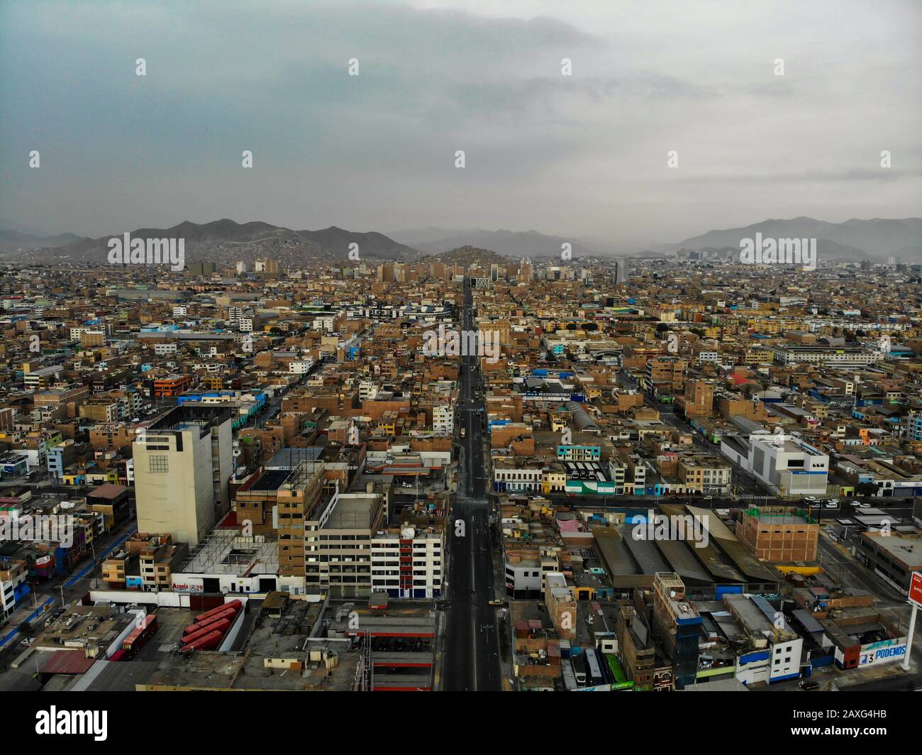 Veduta aerea del centro storico di Lima Foto Stock