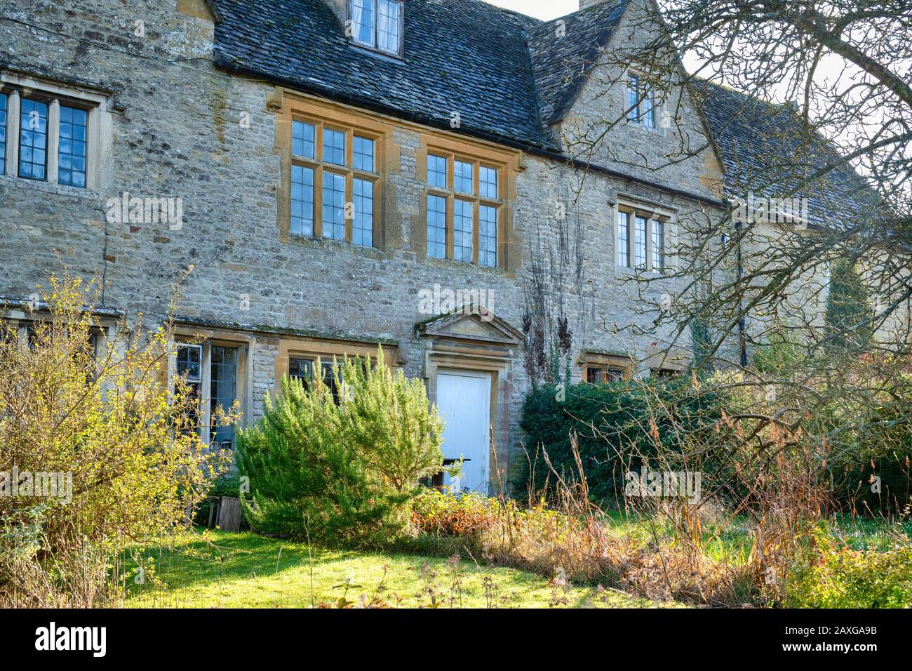 Cottage in pietra di Cotswold a Broadwell, Cotswolds, Gloucestershire, Inghilterra Foto Stock