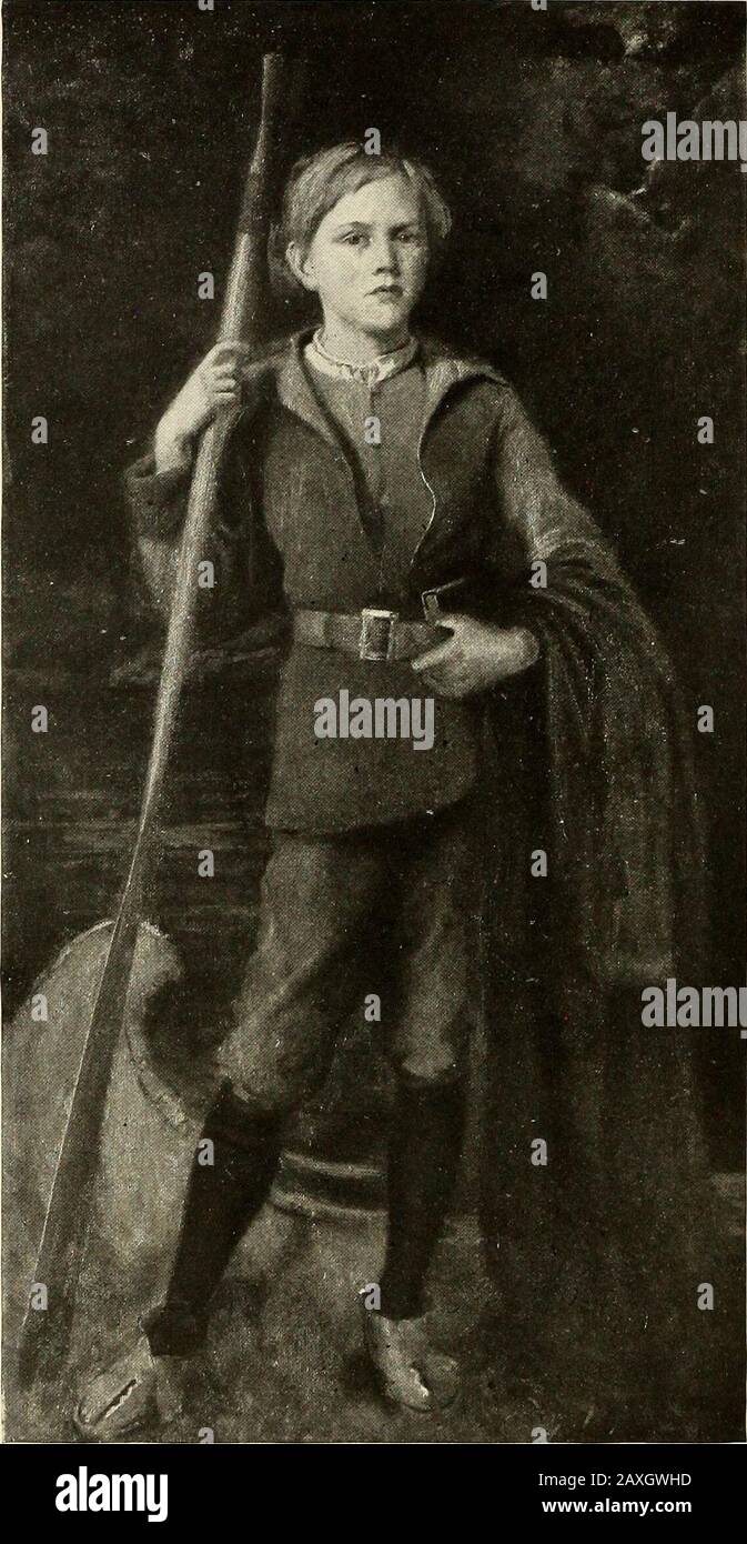 StNicholas [seriale] . Signore B.: Il mio amore, dobbiamo essere sicuri di trovare il meglio di erba e muschio per costruire il nostro nido, Con fili dalla coda Dobbins e mane di tessere vicino alla pioggia; Con filo morbido come spiders spin, e lana per allinearlo caldo all'interno; Con punte meravigliate di indizi silken, Con filo aggrovigliato di molte tonalità; e, infine, per renderlo doppiamente giusto, Alcuni fili di capelli d'oro Ediths. 587. La proprietà del Metropolitan Museum of Art il dono di George A. Hearn IL GIOVANE PIONIERE. DIPINTO DA DOUGLAS VOLK. Foto Stock