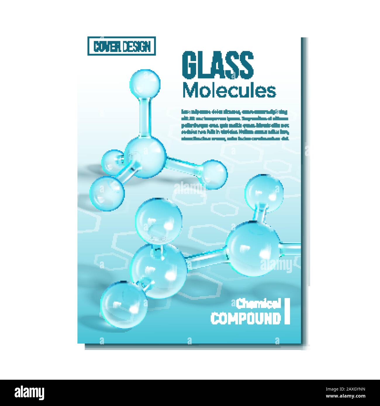 Chemical Compound Research Cover Design Vector Illustrazione Vettoriale