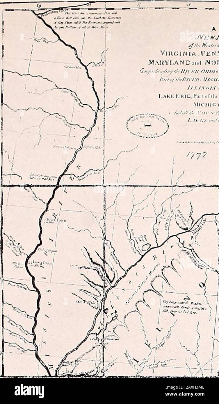 The Wilderness Road to Kentucky : la sua posizione e caratteristiche . come l'avamposto occidentale. Fort Cumberland, dove Cumberland, JVId., ora si trova, era una stazione sulla strada per Pittsburgh. Ci sono insediamenti in difficoltà nel Shenandoah ^^a]ley, l)ut tranne Pitts-burgh, gli insediamenti onlv ad ovest delle montagne Alleghenv sono quelli sulle acque di testa del New River e quelli sulla Holston andClinch a Mrginia e Carolina del Nord. I Virginiani e i Northcaroliniani avevano raggiunto il più lontano ovest Delle Colonie, in un insediamento terzoso e robusto sulle acque di testa del fiume HolstonRiver, famoso come il Foto Stock