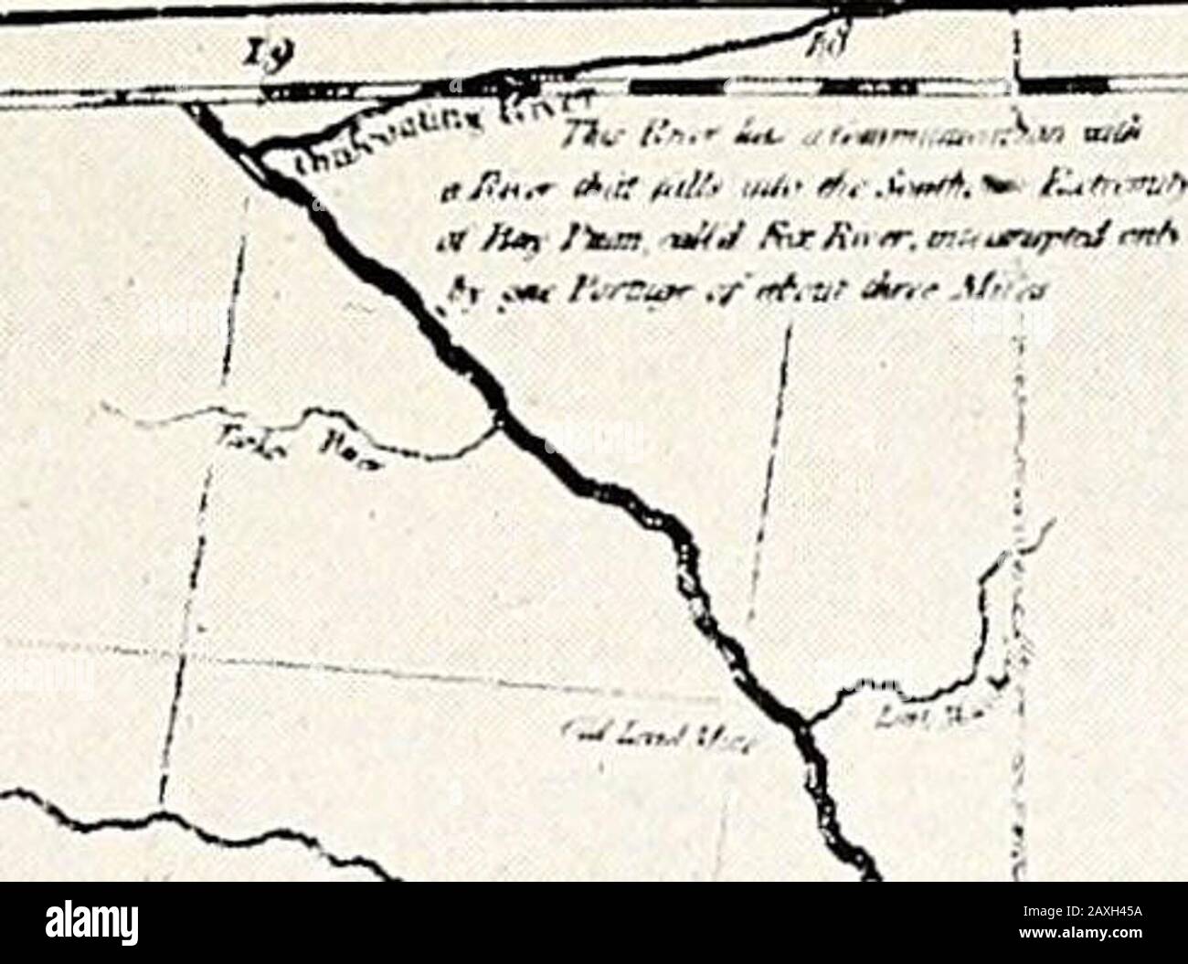 The Wilderness Road to Kentucky : la sua posizione e caratteristiche . 74, era l'avamposto occidentale. Fort Cumberland, dove si trova Cumberland, Md., era una stazione sulla strada per Pittsburgh. Ci sono insediamenti in difficoltà nella Shenandoah Valley, ma ad eccezione di Pitts-burgh, gli insediamenti onlv ad ovest delle montagne Alleghenv ^sono quelli sulle acque di testa del New River e quelli sulla Holston Clinch in Virginia e Carolina del Nord. I Virginiani e i Northcaroliniani avevano raggiunto il più lontano ovest Delle Colonie, in un insediamento terzoso e robusto sulle acque di testa del fiume HolstonRiver, famoso come t Foto Stock